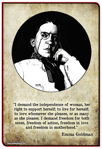 [Poster] I demand the independence of woman by Emma Goldman